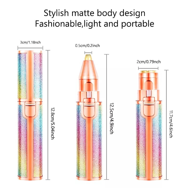 Depiladora de cejas con dos cabezales