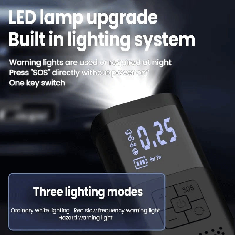 Bomba de Aire portátil e inalámbrica para Coche