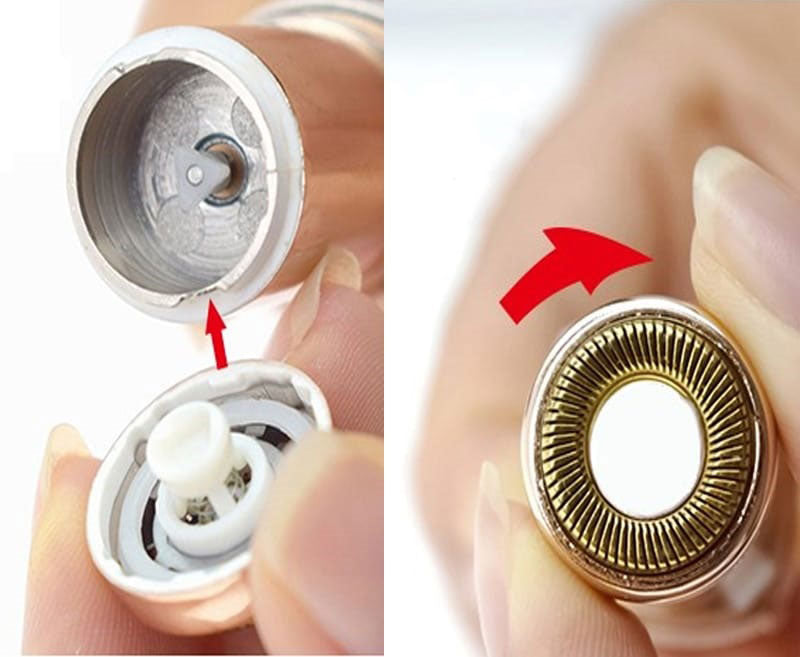 Depiladora blanca con cabezal redondo