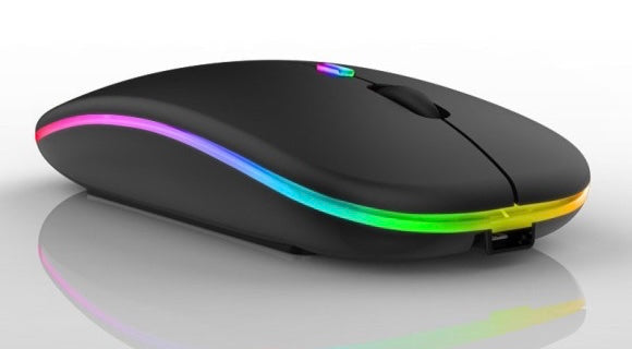 Ratón para ordenador recargable en color negro