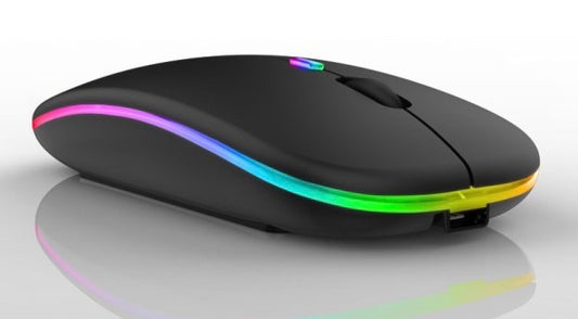 Ratón para ordenador recargable en color negro