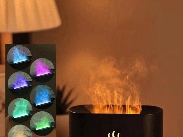 Difusor de aromas con aspecto de fuego 9 colores 180ml