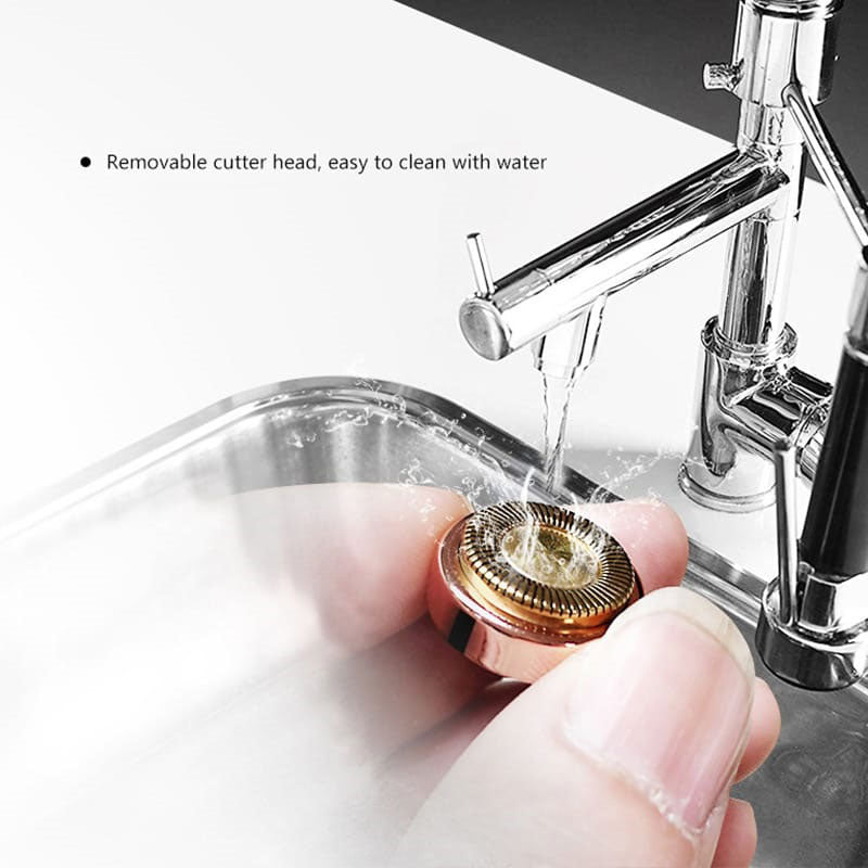 Depiladora blanca con cabezal redondo