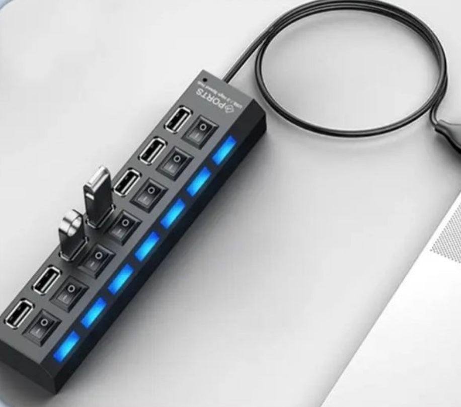 Hub Usb 7 puertos 'ladrón usb'